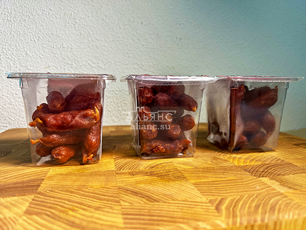 Колбаски МИНИ со вкусом аджики с/к (100 гр) в Благовещенске