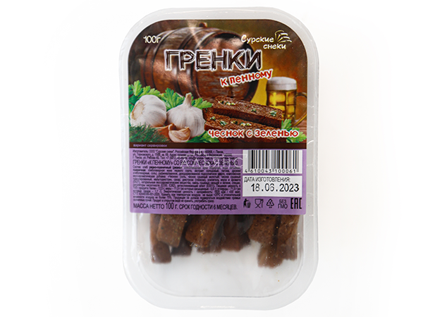 Сурские гренки Чеснок с зеленью (100 гр) в Благовещенске