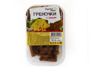 Кальмар паутинка (ПУТИНА): Сурские гренки со вкусом Сыра (100 гр)
