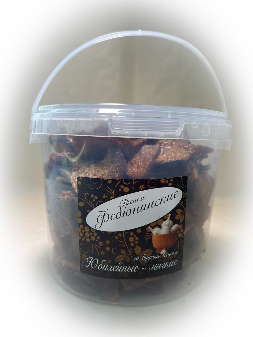 Гренки "ФЕДЮНИНСКИЕ" "Чеснок" (ведро 900 гр.) в Благовещенске