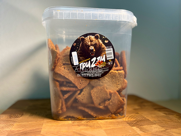 Ведро Ржаные гренки со вкусом Крылышки Барбекю (1 кг) в Благовещенске