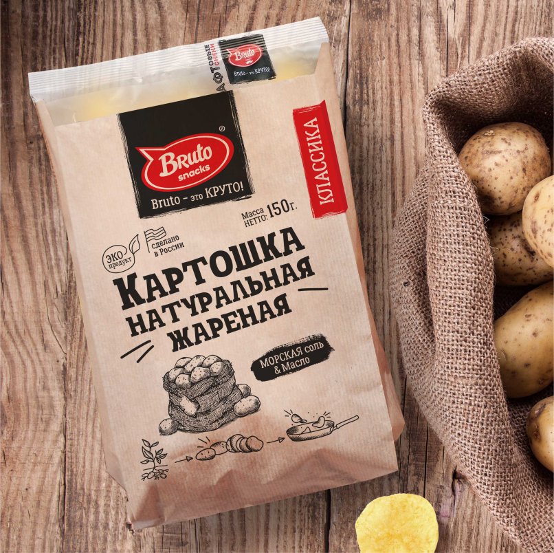 Картофель «Бруто» с солью 130 гр. в Благовещенске
